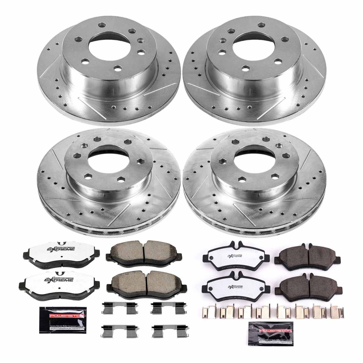 Power Stop K8449-36 Z36 Severe-Duty Truck And Tow 1-Click Front And Rear Pad And Rotor Kit for 2007-2008 Dodge Sprinter 2500 product image