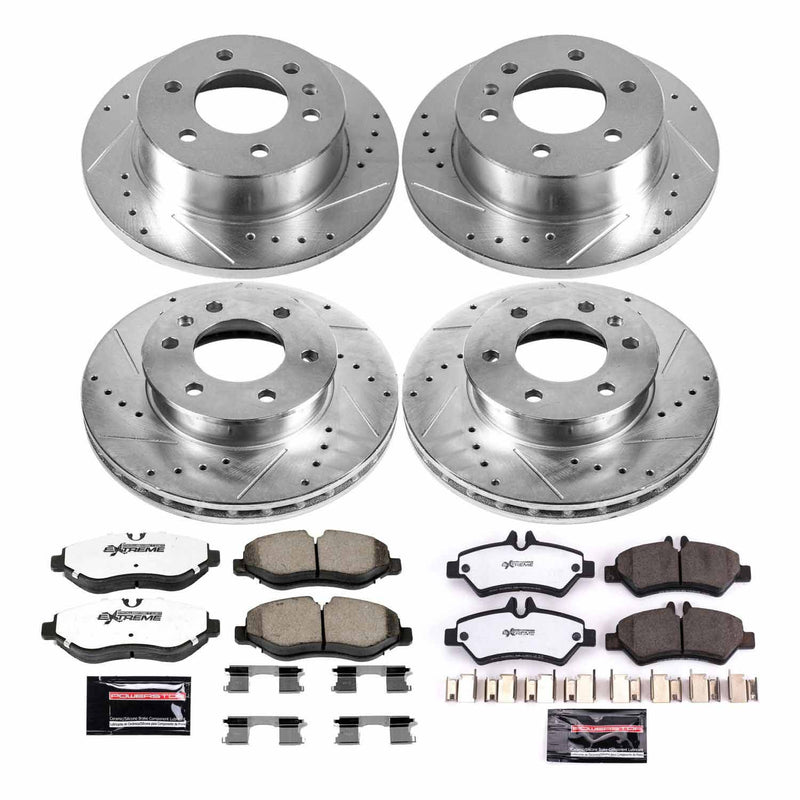 Power Stop K8449-36 Z36 Severe-Duty Truck And Tow 1-Click Front And Rear Pad And Rotor Kit for 2007-2008 Dodge Sprinter 2500 product image