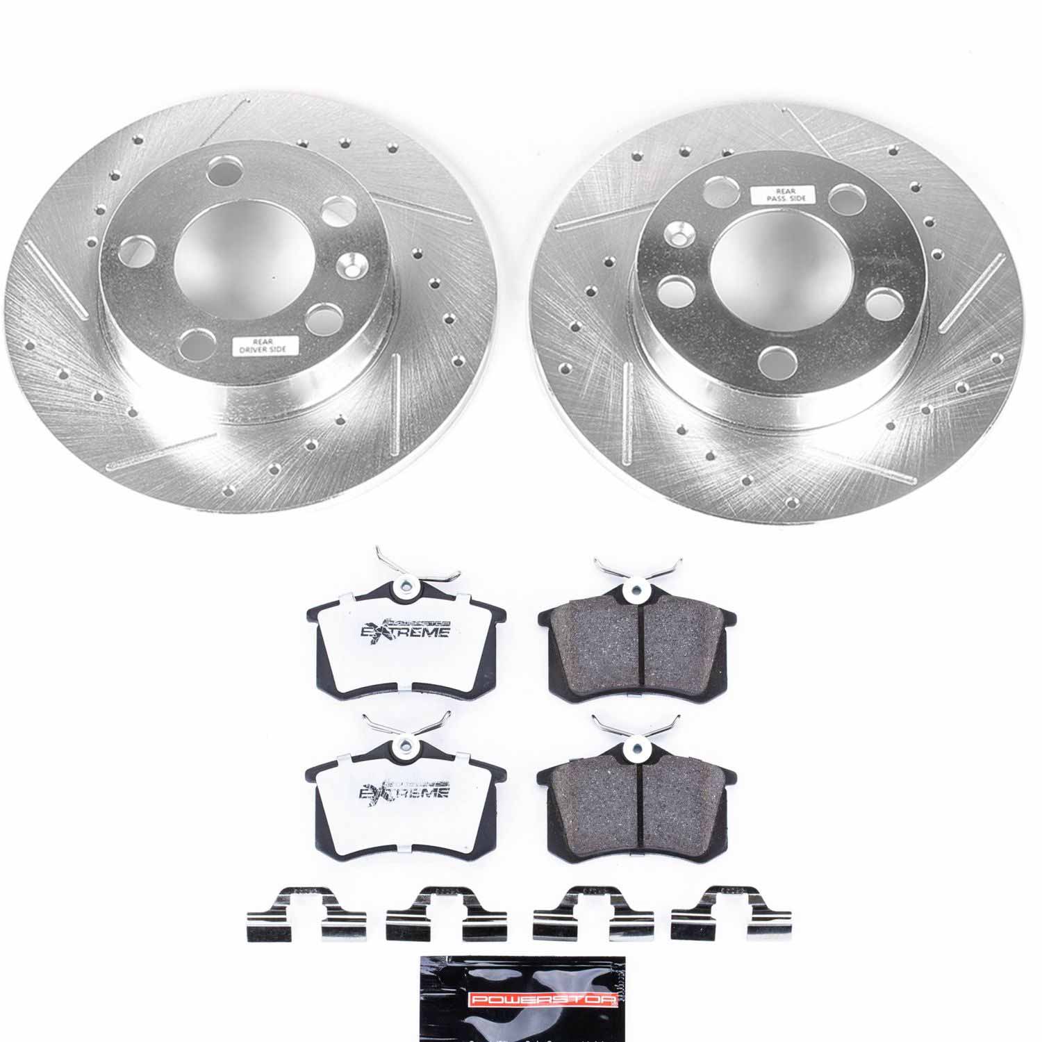 Power Stop K847-26 Z26 Extreme Street Warrior 1-Click Brake Kit (Rear) for 1998-2010 Volkswagen Beetle product image