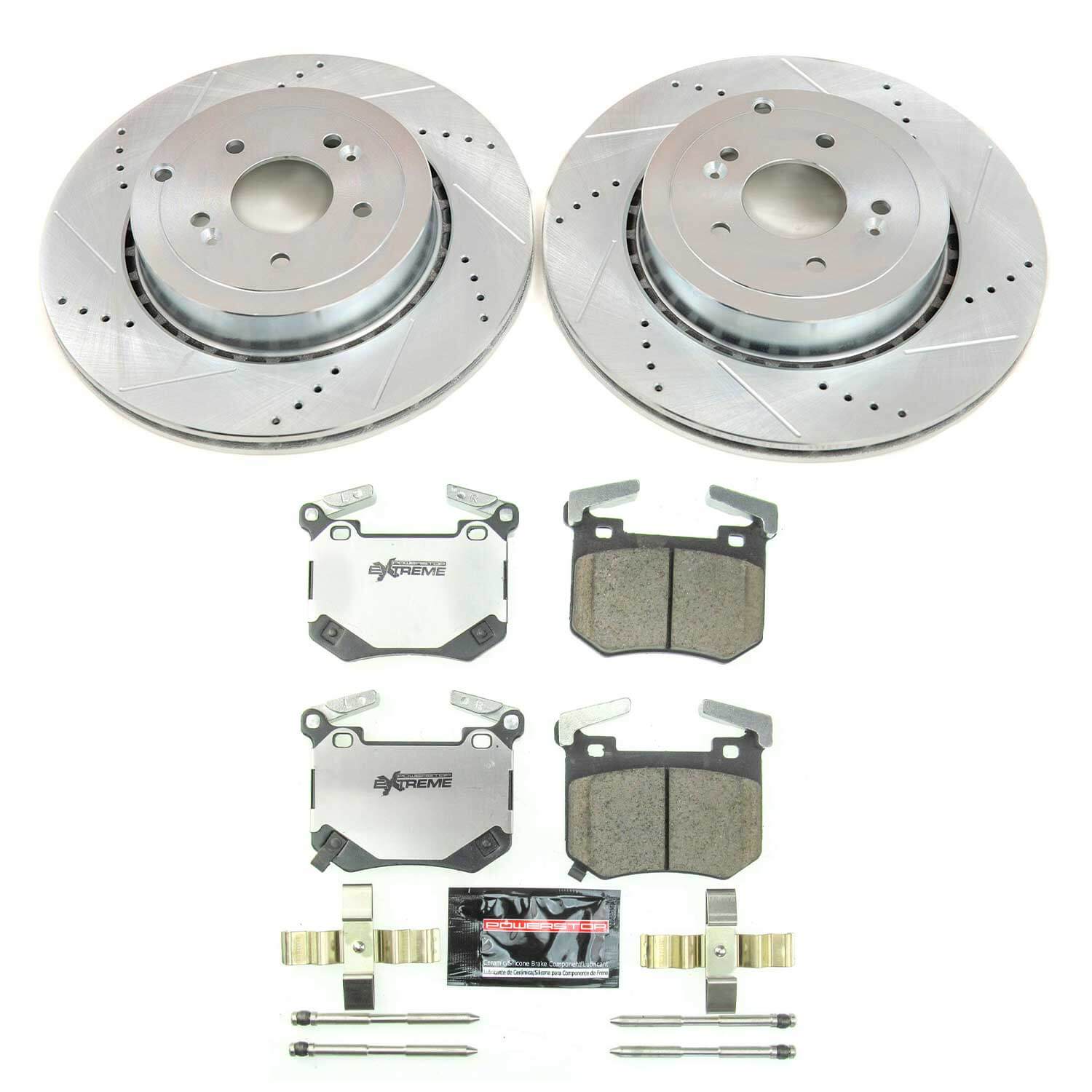 Power Stop K8491-26 Rear Z26 Street Warrior 1-Click Pad And Rotor Kit for 2019-2021 Genesis G70 product image