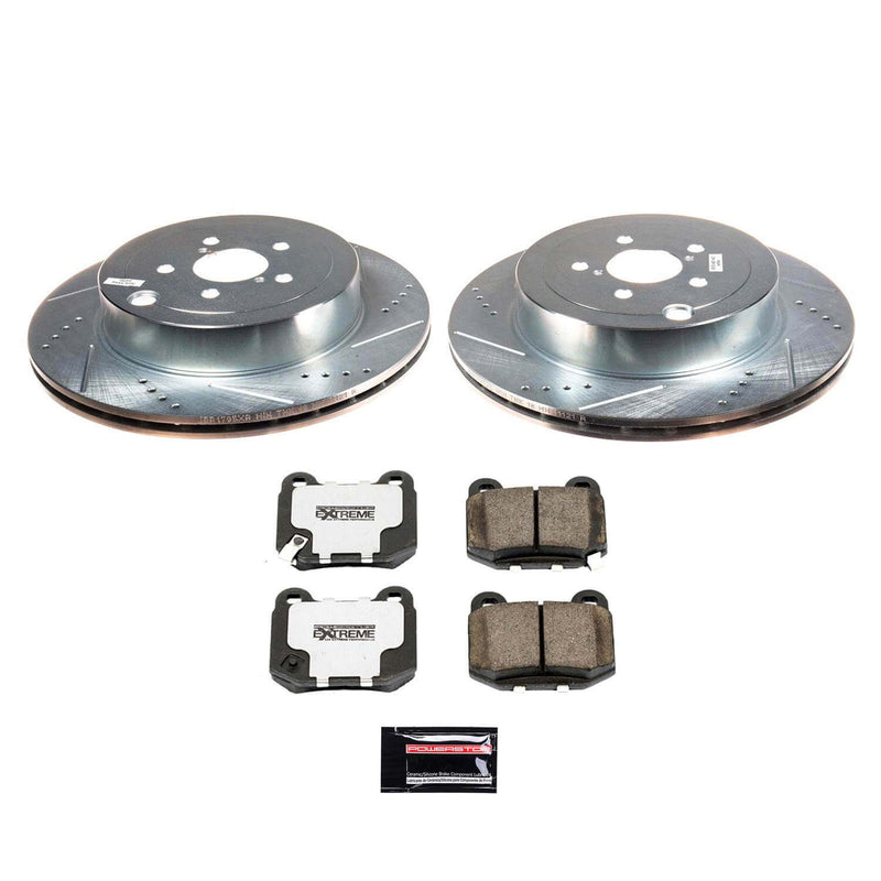 Power Stop K8494-26 Rear Z26 Street Warrior 1-Click Pad And Rotor Kit for 2017-2020 Subaru BRZ product image