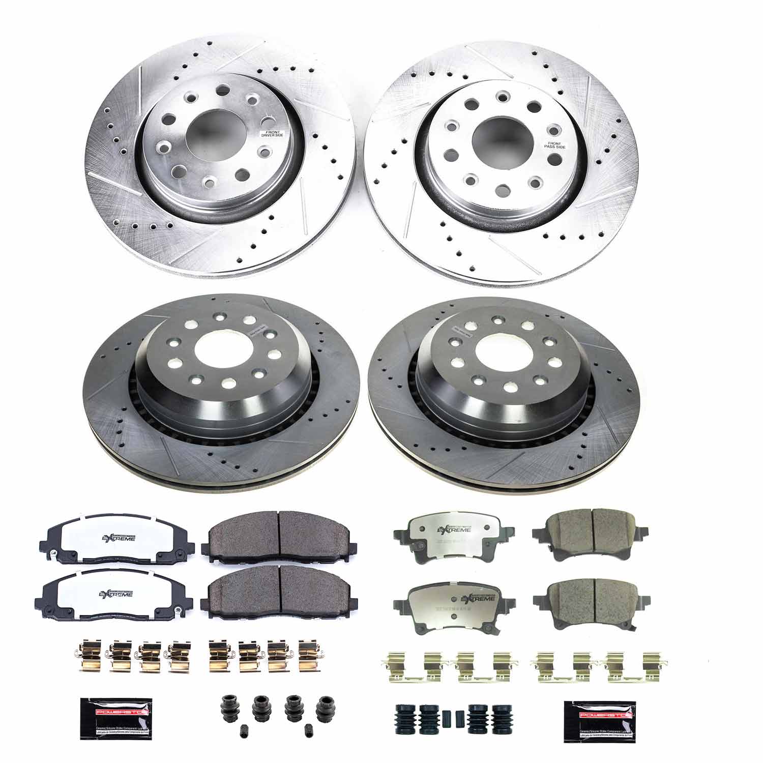Power Stop K8509-36 Front And Rear Z36 Severe-Duty Truck And Tow 1-Click Pad And Rotor Kit for 2020-2023 Jeep Gladiator product image