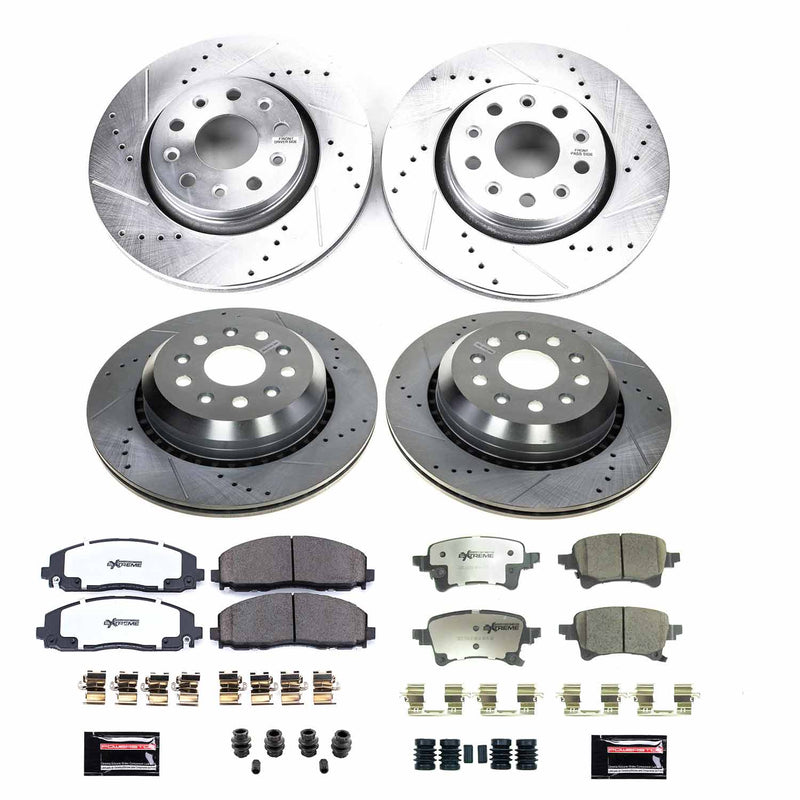 Power Stop K8509-36 Front And Rear Z36 Severe-Duty Truck And Tow 1-Click Pad And Rotor Kit for 2020-2023 Jeep Gladiator product image
