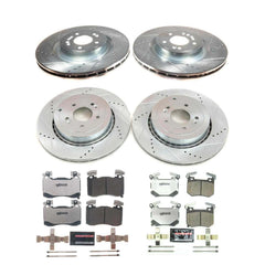 Power Stop K8510-26 Front And Rear Z26 Street Warrior 1-Click Pad And Rotor Kit for 2019-2021 Genesis G70 product image