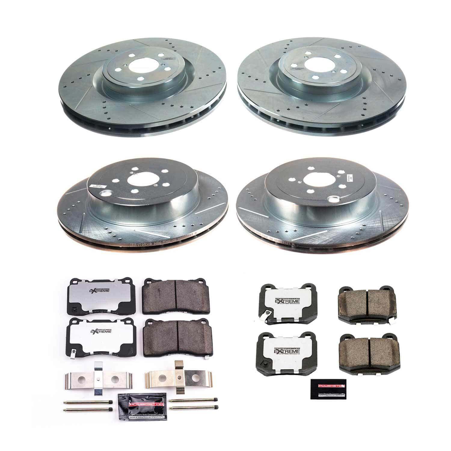 Power Stop K8519-26 Front And Rear Z26 Street Warrior 1-Click Pad And Rotor Kit for 2017-2020 Subaru BRZ product image