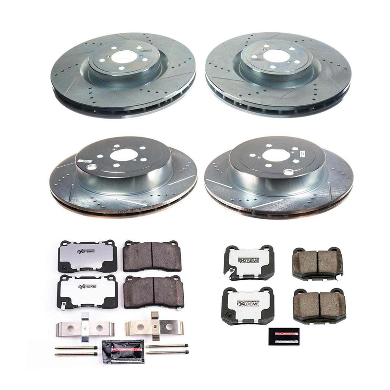 Power Stop K8519-26 Front And Rear Z26 Street Warrior 1-Click Pad And Rotor Kit for 2017-2020 Subaru BRZ product image