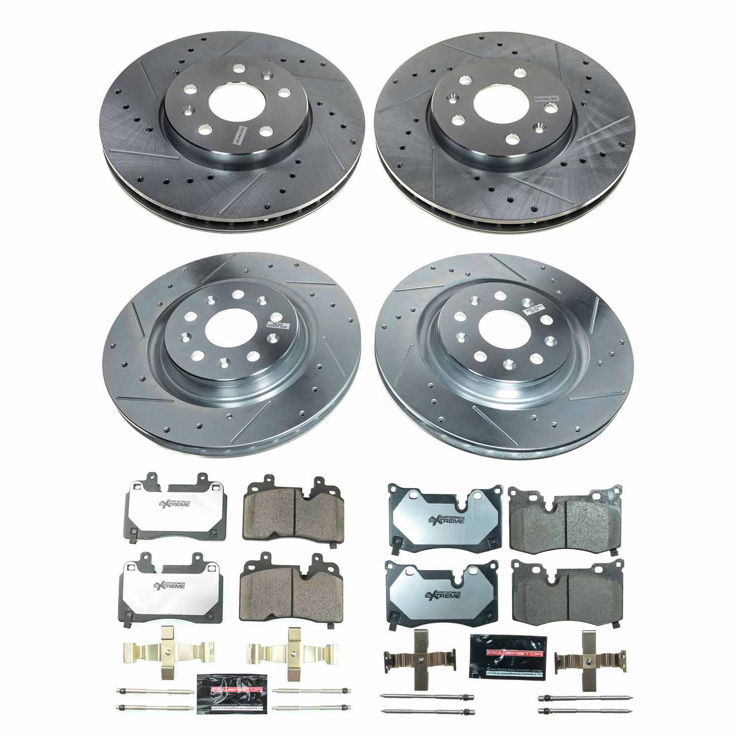Power Stop K8527-26 Front And Rear Z26 Street Warrior 1-Click Pad And Rotor Kit for 2020-2022 Chevrolet Corvette product image
