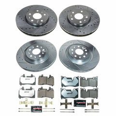 Power Stop K8527-26 Front And Rear Z26 Street Warrior 1-Click Pad And Rotor Kit for 2020-2022 Chevrolet Corvette product image