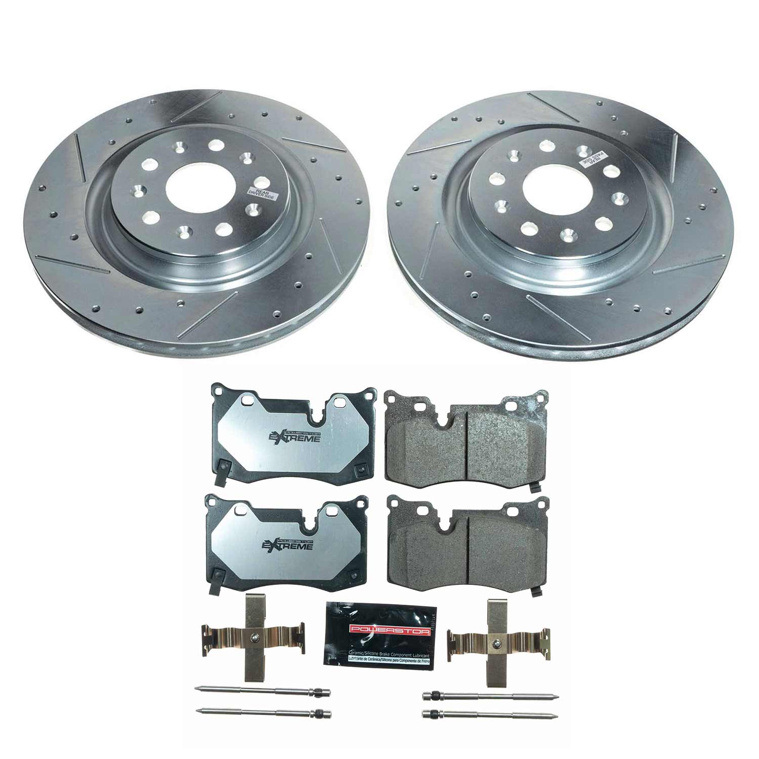 Power Stop K8528-26 Rear Z26 Street Warrior 1-Click Pad And Rotor Kit for 2020-2022 Chevrolet Corvette product image