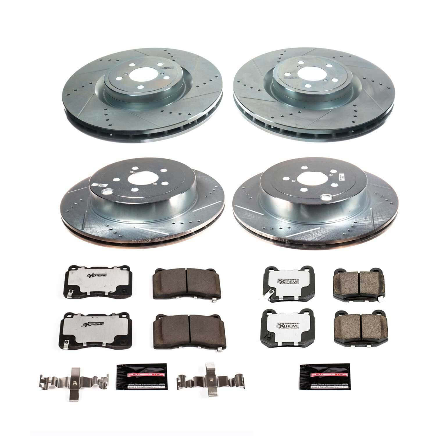 Power Stop K8611-26 Front And Rear Z26 Street Warrior 1-Click Pad And Rotor Kit for 2019-2020 Toyota 86 product image