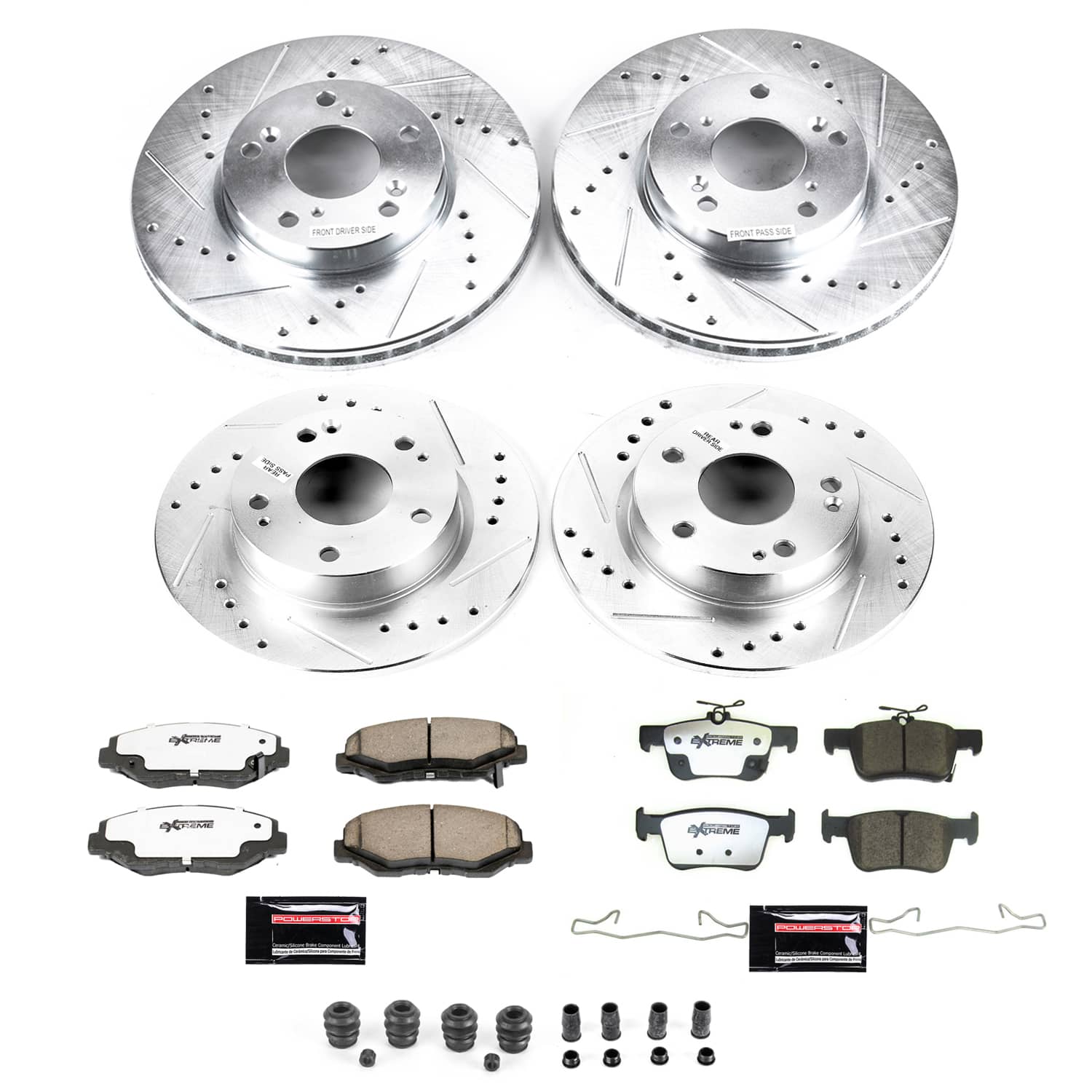 Power Stop K8620-26 - Front And Rear Z26 Street Warrior Pad And Rotor Kit vehicle fitment brake part
