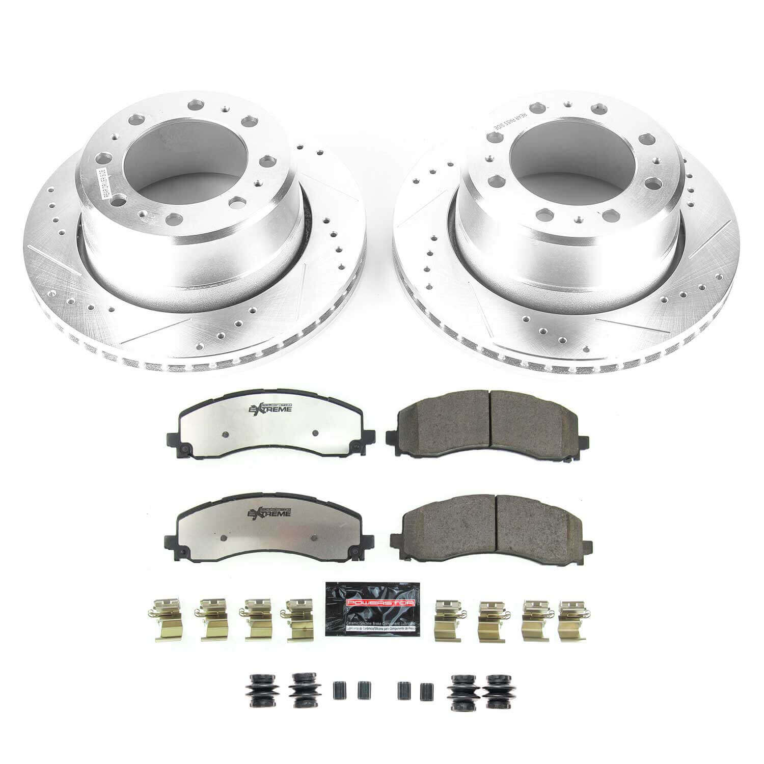 Power Stop K8637-36 Rear Z36 Severe-Duty Truck And Tow 1-Click Pad And Rotor Kit for 2019-2024 Dodge Ram 3500 product image