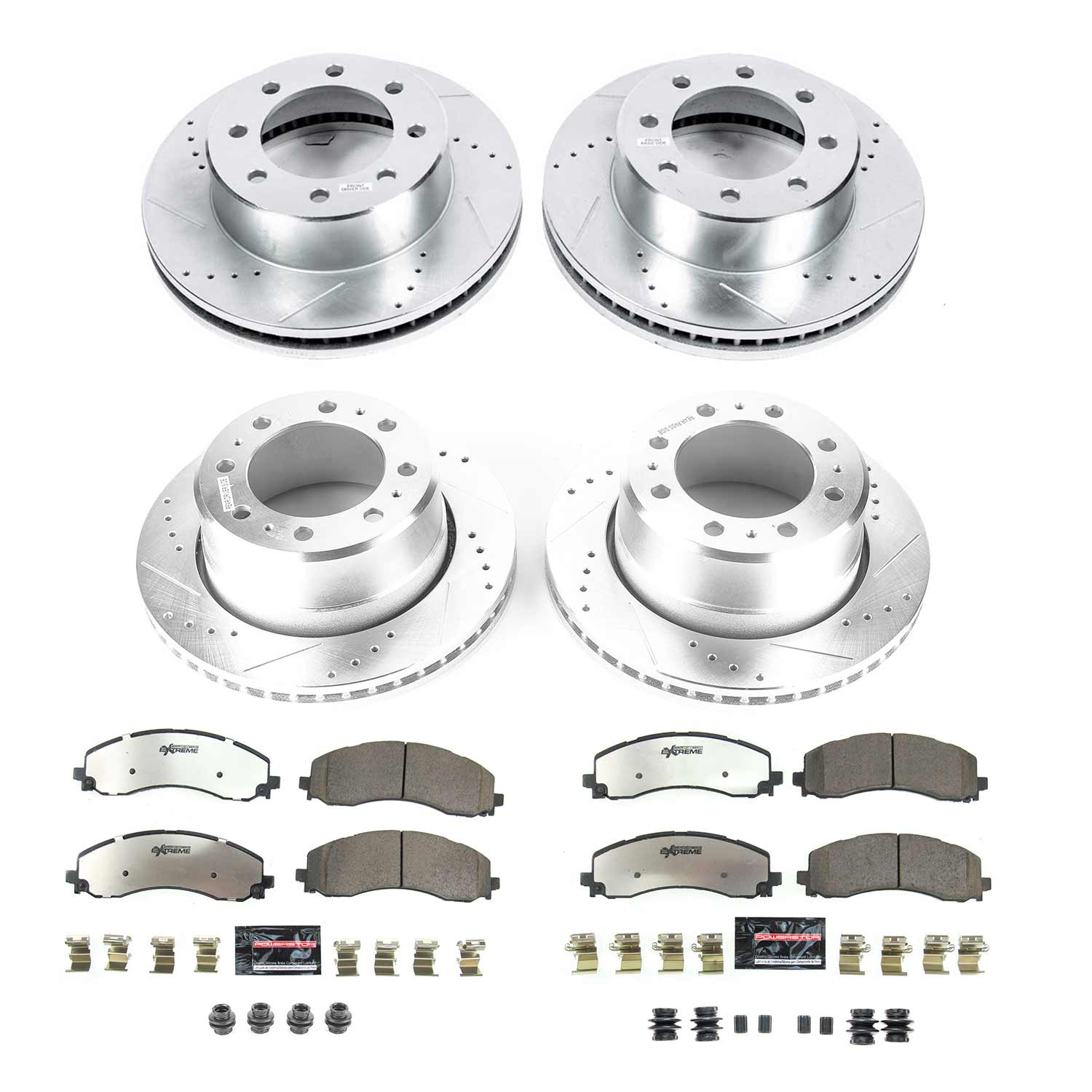 Power Stop K8639-36 Front And Rear Z36 Severe-Duty Truck And Tow 1-Click Pad And Rotor Kit for 2019-2024 Dodge Ram 3500 product image