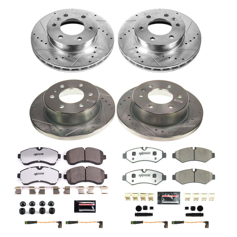 Power Stop K8661-36 Front And Rear Z36 Severe-Duty Truck And Tow 1-Click Pad And Rotor Kit for 2019-2020 Freightliner Sprinter 1500 product image