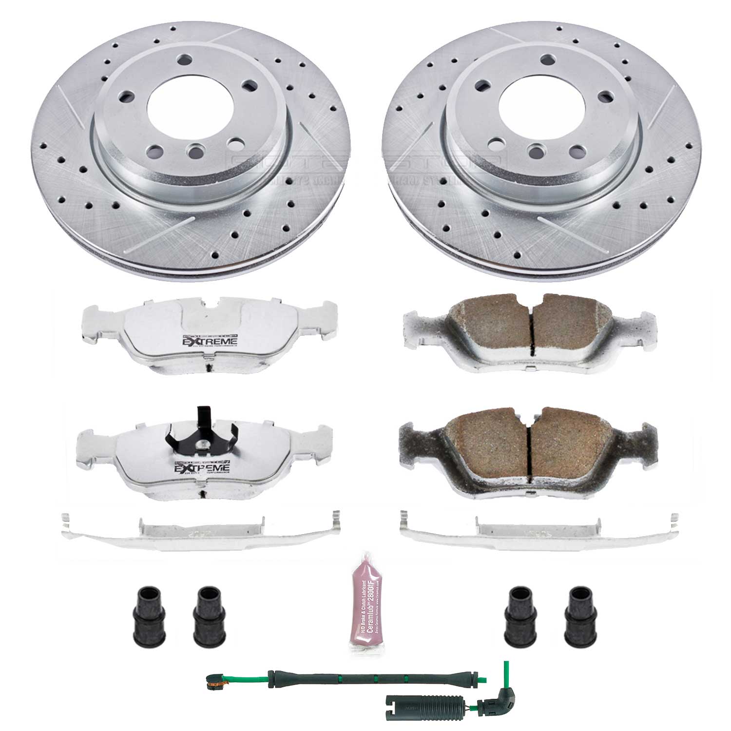 Power Stop K868-26 Z26 Extreme Street Warrior 1-Click Brake Kit (Front) for 2001-2005 BMW 325XI product image
