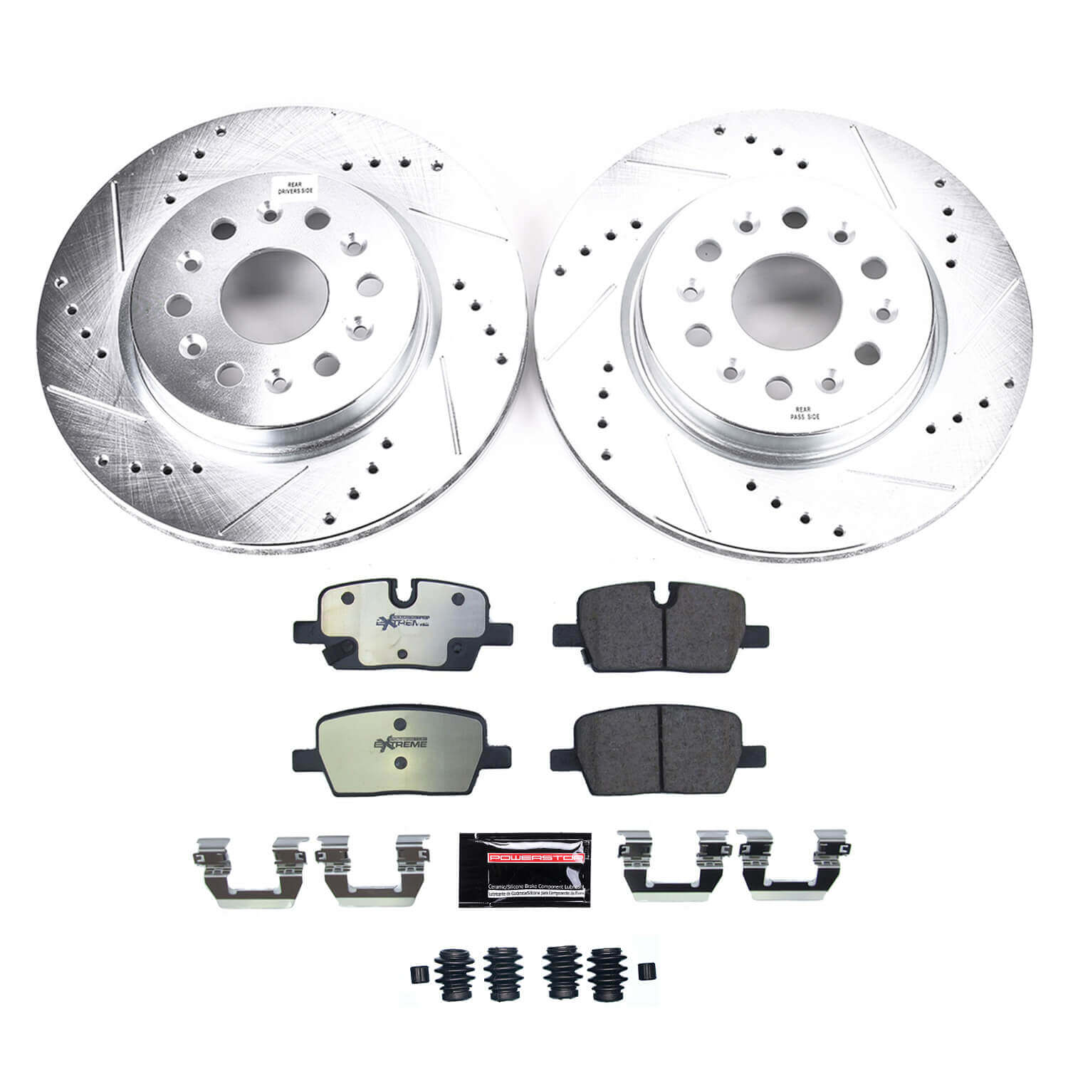 Power Stop K8683-36 Rear Z36 Severe-Duty Truck And Tow 1-Click Pad And Rotor Kit for 2021-2023 Buick Enclave product image