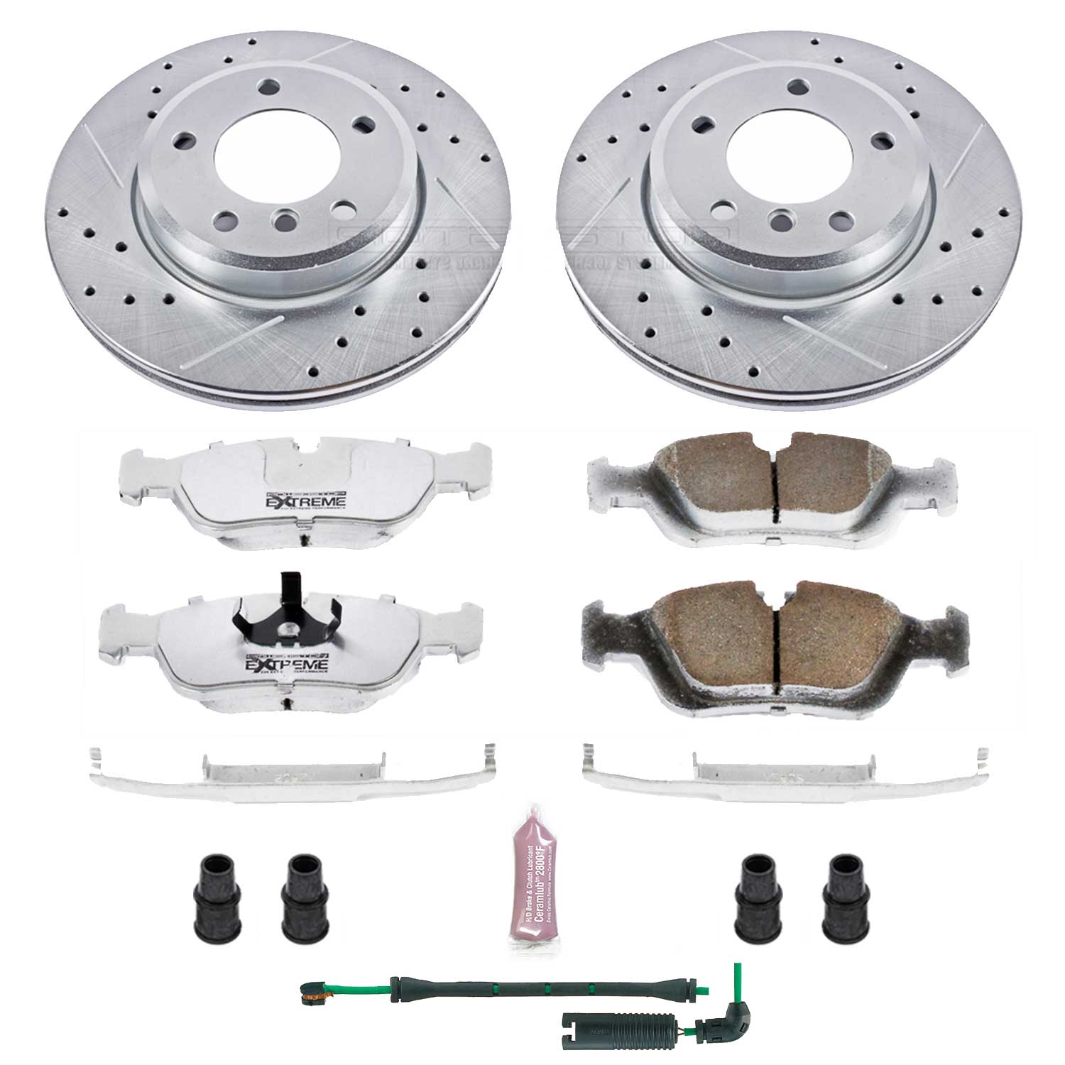 Power Stop K869-26 Z26 Extreme Street Warrior 1-Click Brake Kit (Front) for 1999-2008 BMW 323CI - Convertible product image