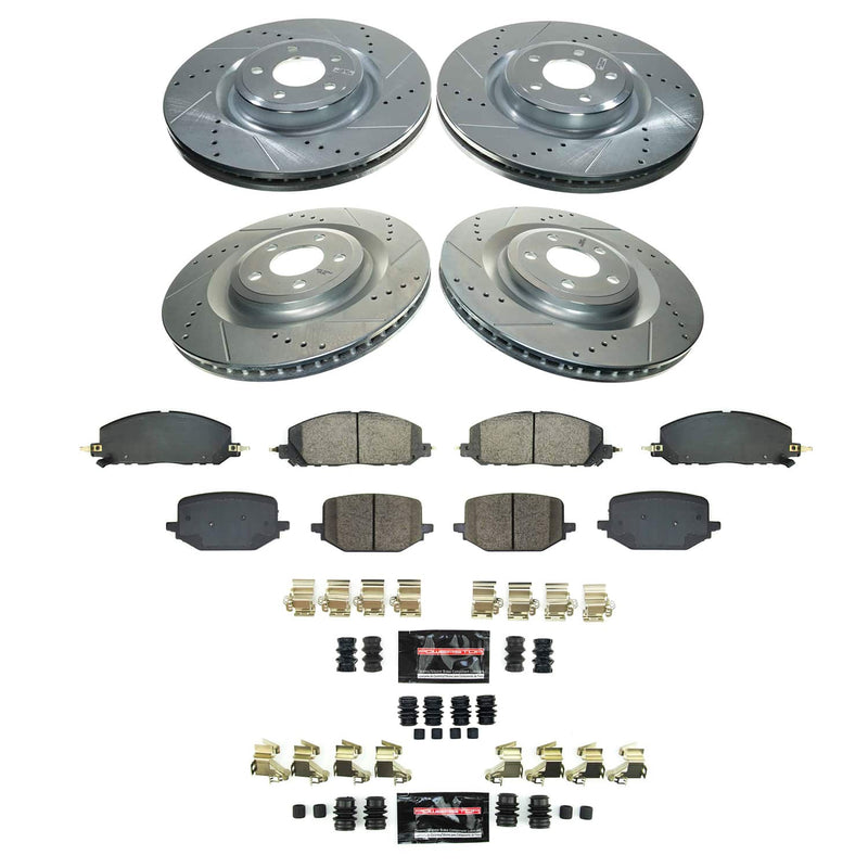 Power Stop K8694-36 Front And Rear Z36 Severe-Duty Truck And Tow 1-Click Pad And Rotor Kit for 2020 Ford Explorer Limited Hybrid, ST product image