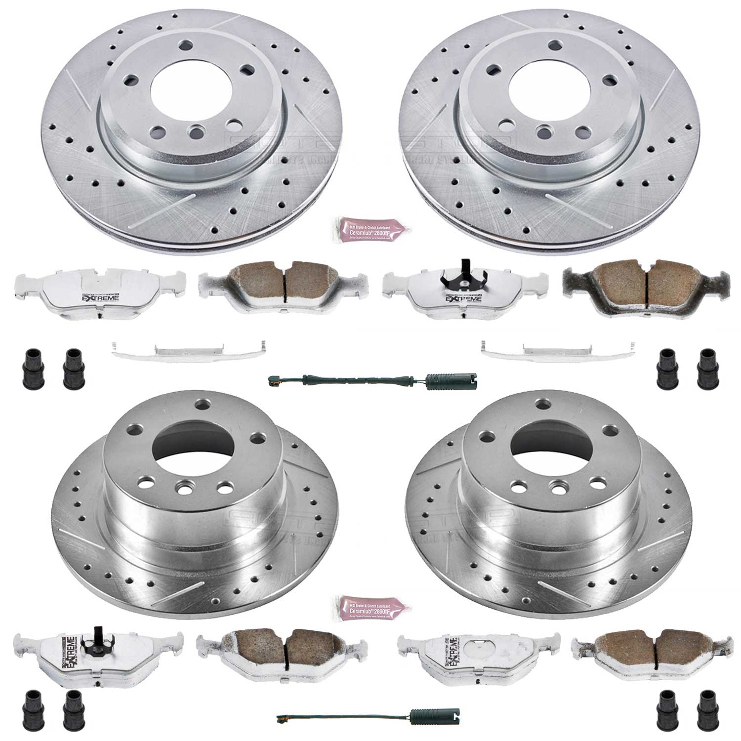 Power Stop K870-26 Z26 Extreme Street Warrior 1-Click Brake Kit (Front And Rear) for 2001-2002 BMW Z3 product image