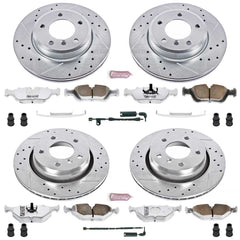 Power Stop K871-26 Z26 Extreme Street Warrior 1-Click Brake Kit (Front And Rear) for 1999-2006 BMW 323CI Convertible product image