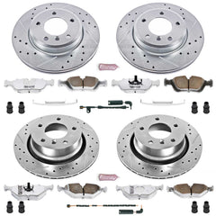 Power Stop K873-26 Z26 Extreme Street Warrior 1-Click Brake Kit (Front And Rear) for 2003-2008 BMW Z4 3.0I product image