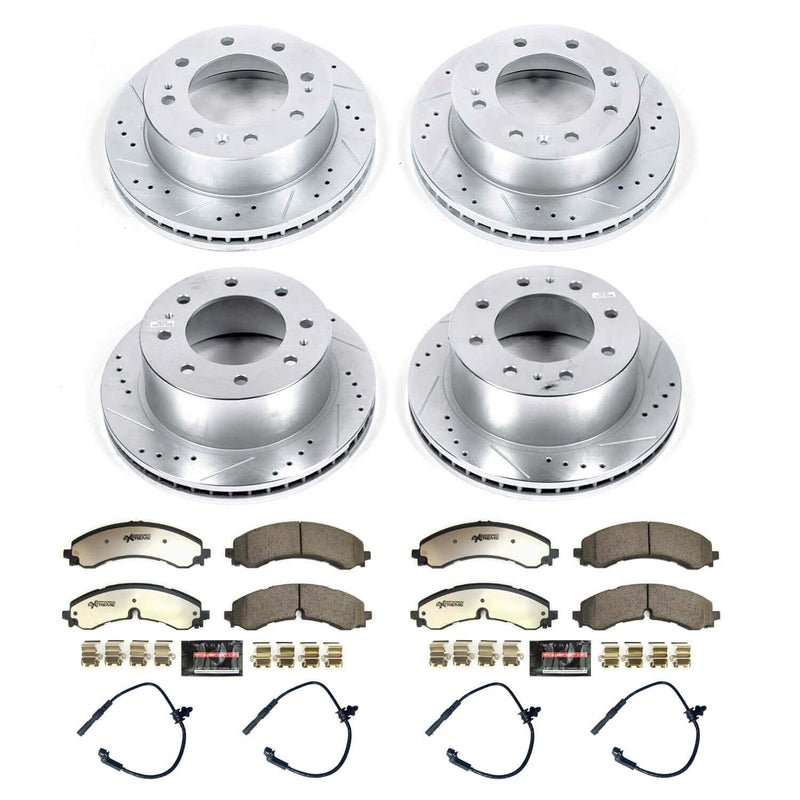Power Stop K8732-36 Front And Rear Z36 Severe-Duty Truck And Tow 1-Click Pad And Rotor Kit for 2020-2024 Chevrolet Silverado 2500 HD product image