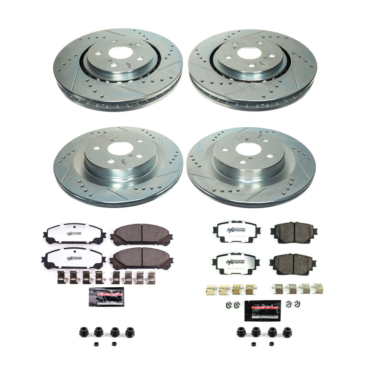 Power Stop K8736-36 Front And Rear Z36 Severe-Duty Truck And Tow 1-Click Pad And Rotor Kit for 2021-2024 Toyota RAV4 Prime product image