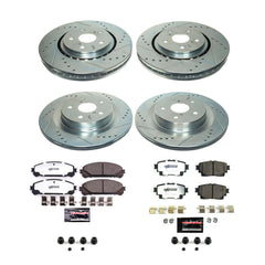 Power Stop K8736-36 Front And Rear Z36 Severe-Duty Truck And Tow 1-Click Pad And Rotor Kit for 2021-2024 Toyota RAV4 Prime product image