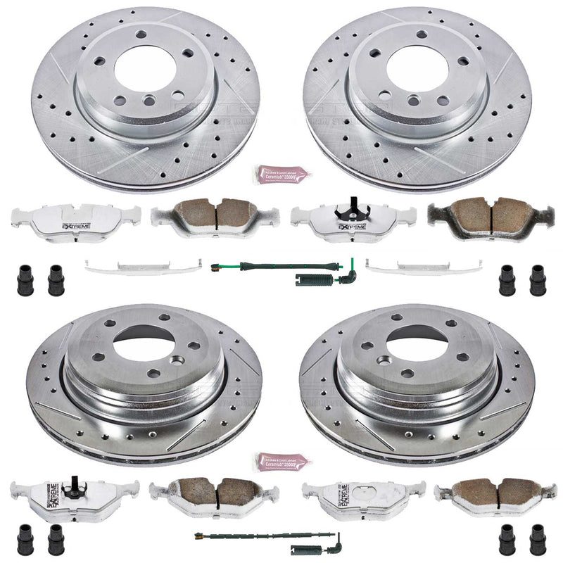 Power Stop K874-26 Z26 Extreme Street Warrior 1-Click Brake Kit (Front And Rear) for 2001-2005 BMW 325XI product image