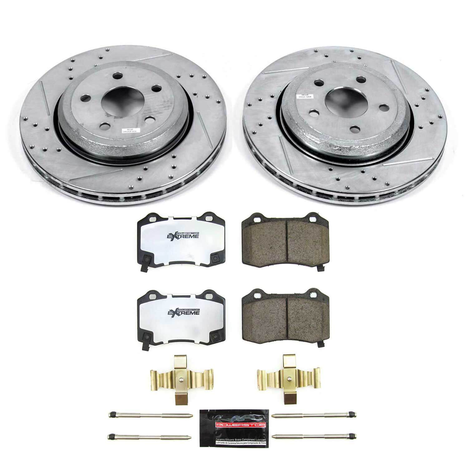 Power Stop K8758-26 Rear Z26 Street Warrior 1-Click Pad And Rotor Kit for 2018-2020 Dodge Durango SRT product image