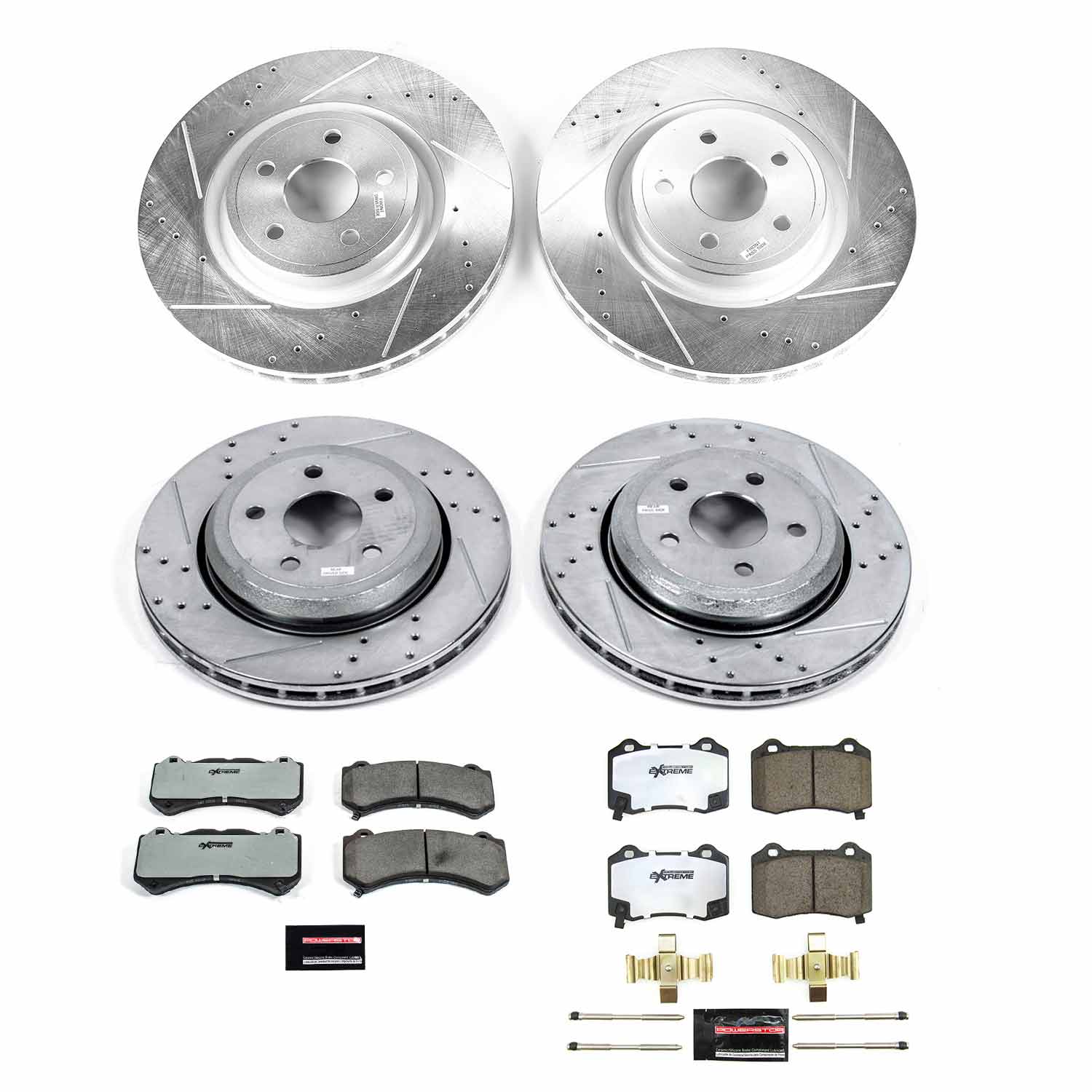 Power Stop K8760-26 Front And Rear Z26 Street Warrior 1-Click Pad And Rotor Kit for 2018-2020 Dodge Durango SRT product image