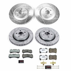 Power Stop K8760-26 Front And Rear Z26 Street Warrior 1-Click Pad And Rotor Kit for 2018-2020 Dodge Durango SRT product image
