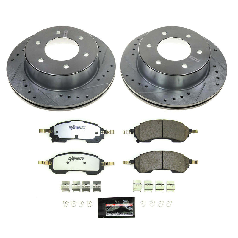 Power Stop K8763-36 Rear Z36 Severe-Duty Truck And Tow 1-Click Pad And Rotor Kit for 2021 Ford Bronco product image