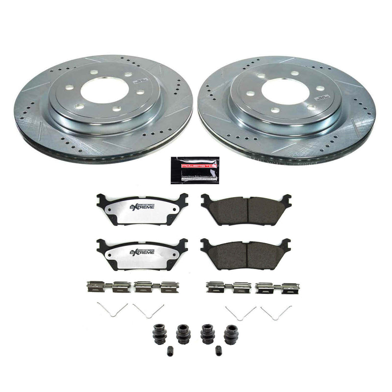 Power Stop K8764-36 Rear Z36 Severe-Duty Truck And Tow 1-Click Pad And Rotor Kit for 2022 Ford Expedition King Ranch, Limited, Max Platinum, Max Ssv, Max XLT, Max King Ranch, Max Limited product image