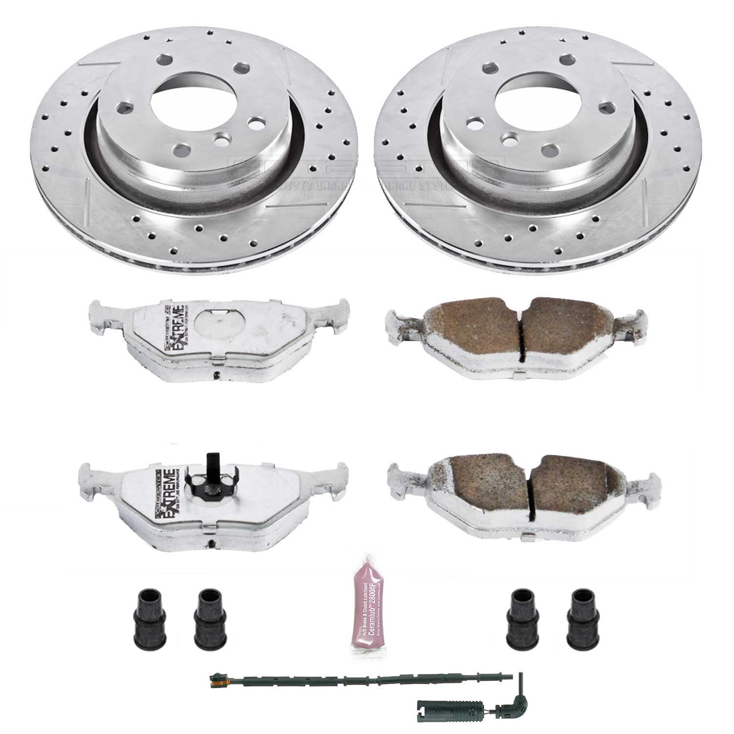 Power Stop K877-26 Z26 Extreme Street Warrior 1-Click Brake Kit (Rear) for 1999-2006 BMW 323CI Convertible product image