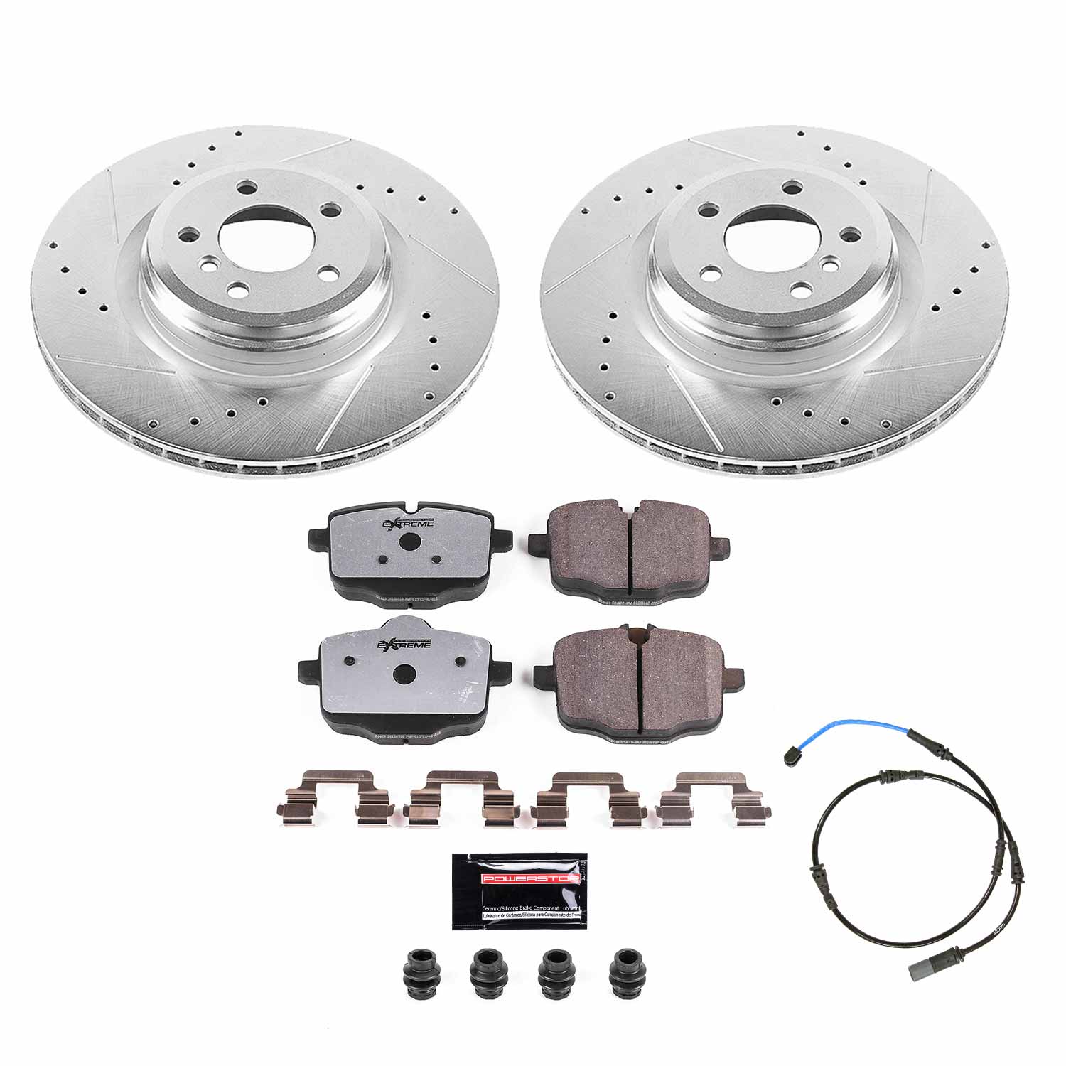 Power Stop K8775-26 Rear Z26 Street Warrior 1-Click Pad And Rotor Kit for 2015-2019 BMW Alpina B6 Xdrive Gran Coupe product image