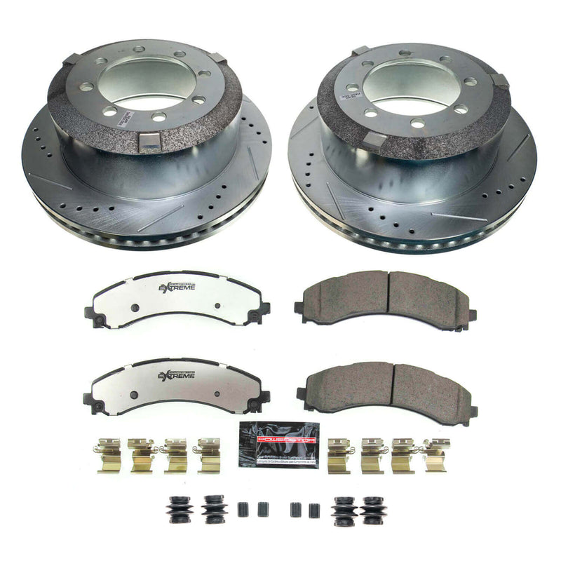 Power Stop K8776-36 Rear Z36 Severe-Duty Truck And Tow 1-Click Pad And Rotor Kit for 2019-2024 Dodge Ram 3500 product image