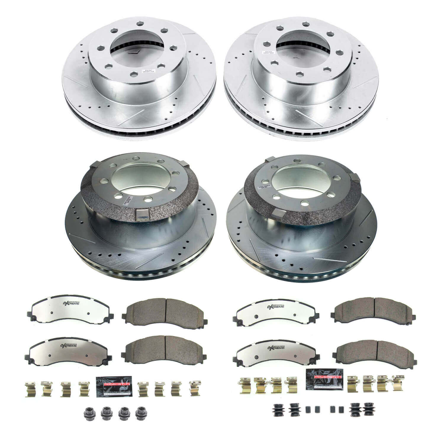 Power Stop K8792-36 Front And Rear Z36 Severe-Duty Truck And Tow 1-Click Pad And Rotor Kit for 2019-2024 Dodge Ram 3500 product image