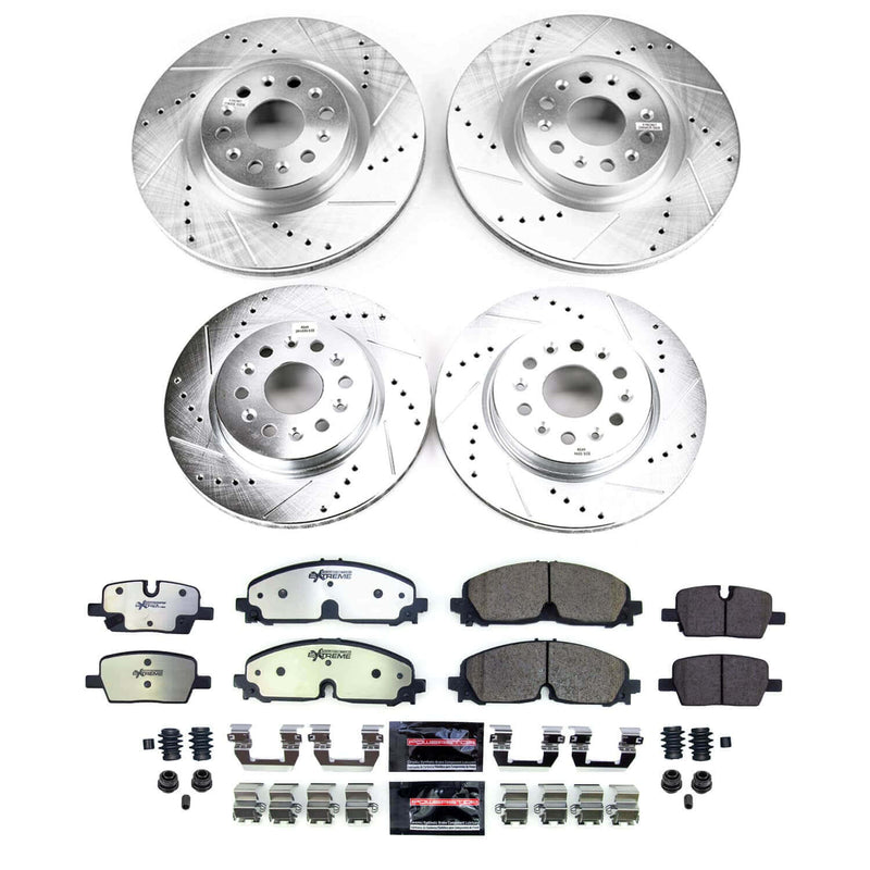 Power Stop K8796-36 - Front And Rear Z36 Severe-Duty Truck And Tow 1-Click Pad And Rotor Kit vehicle fitment brake part