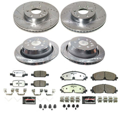 Power Stop K8797-36 - Front And Rear Z36 Truck And Tow Pad And Rotor Kit vehicle fitment brake part