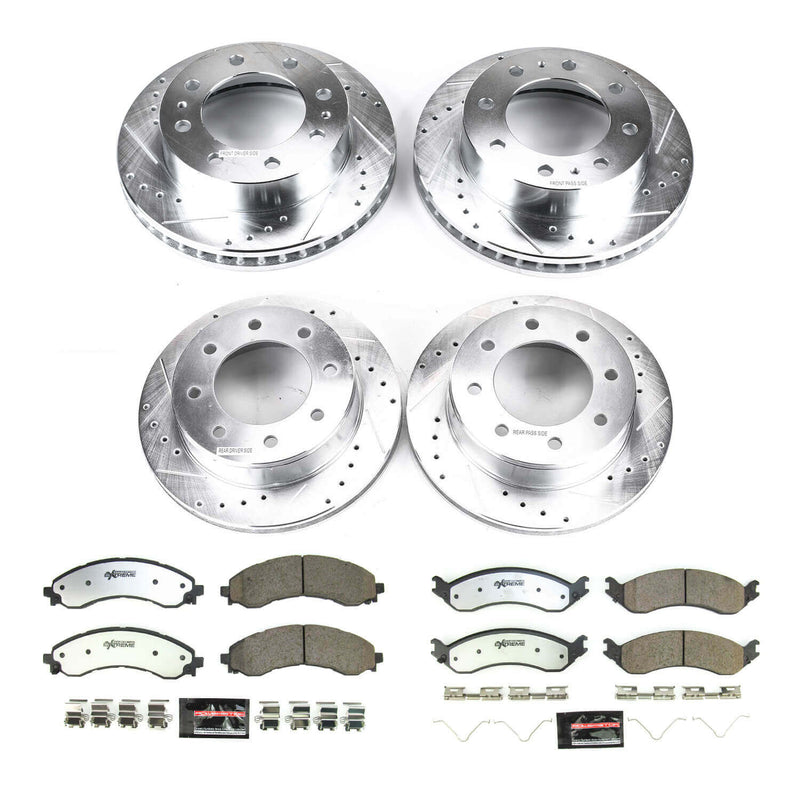 Power Stop K8798-36 Front And Rear Z36 Severe-Duty Truck And Tow 1-Click Pad And Rotor Kit for 2021-2023 Chevrolet Express 2500 product image