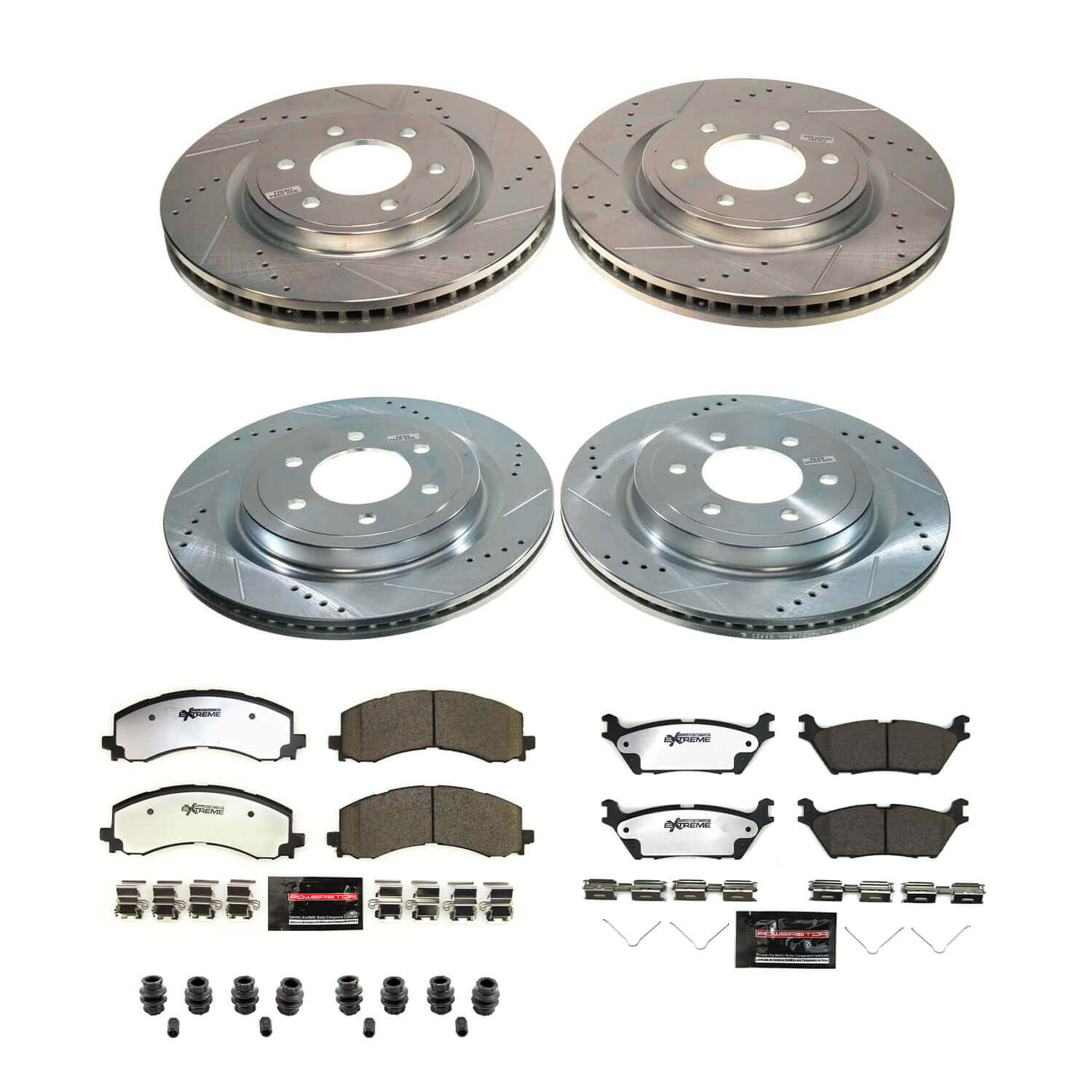 Power Stop K8804-36 Front And Rear Z36 Severe-Duty Truck And Tow 1-Click Pad And Rotor Kit for 2021-2024 Ford F-150 product image