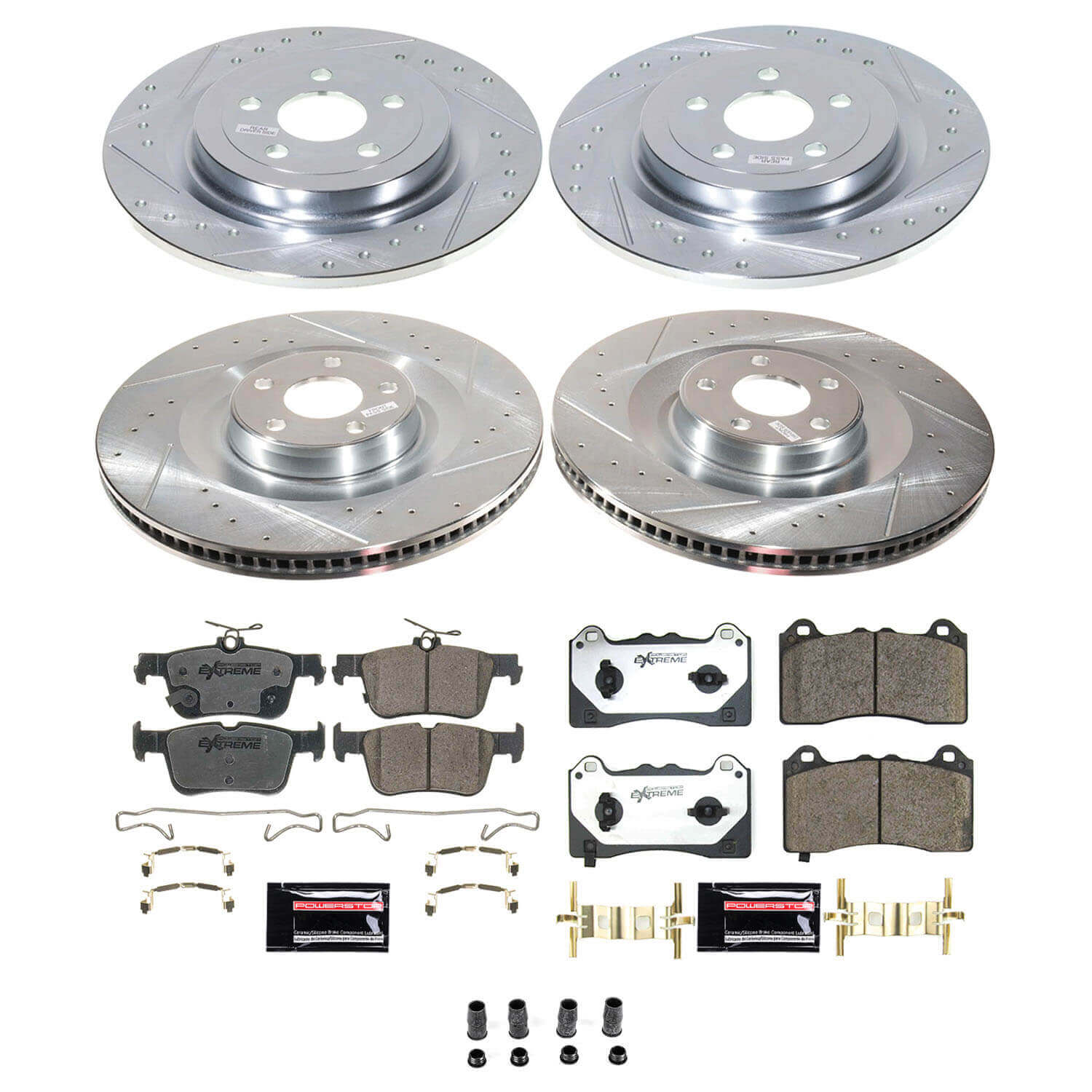 Power Stop K8805-26 - Front And Rear Z26 Street Warrior Pad And Rotor Kit vehicle fitment brake part