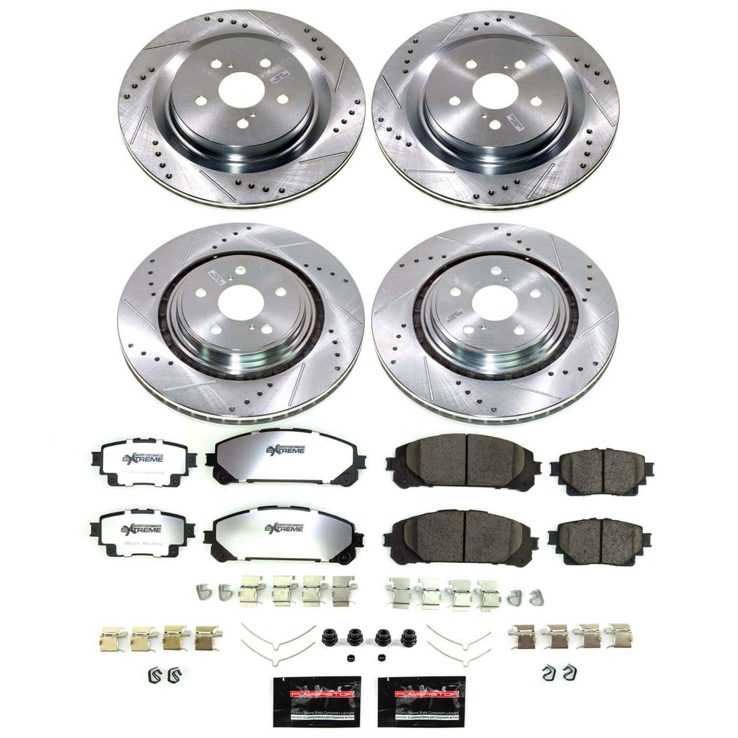 Power Stop K8817-36 - Front And Rear Z36 Truck And Tow Pad And Rotor Kit vehicle fitment brake part