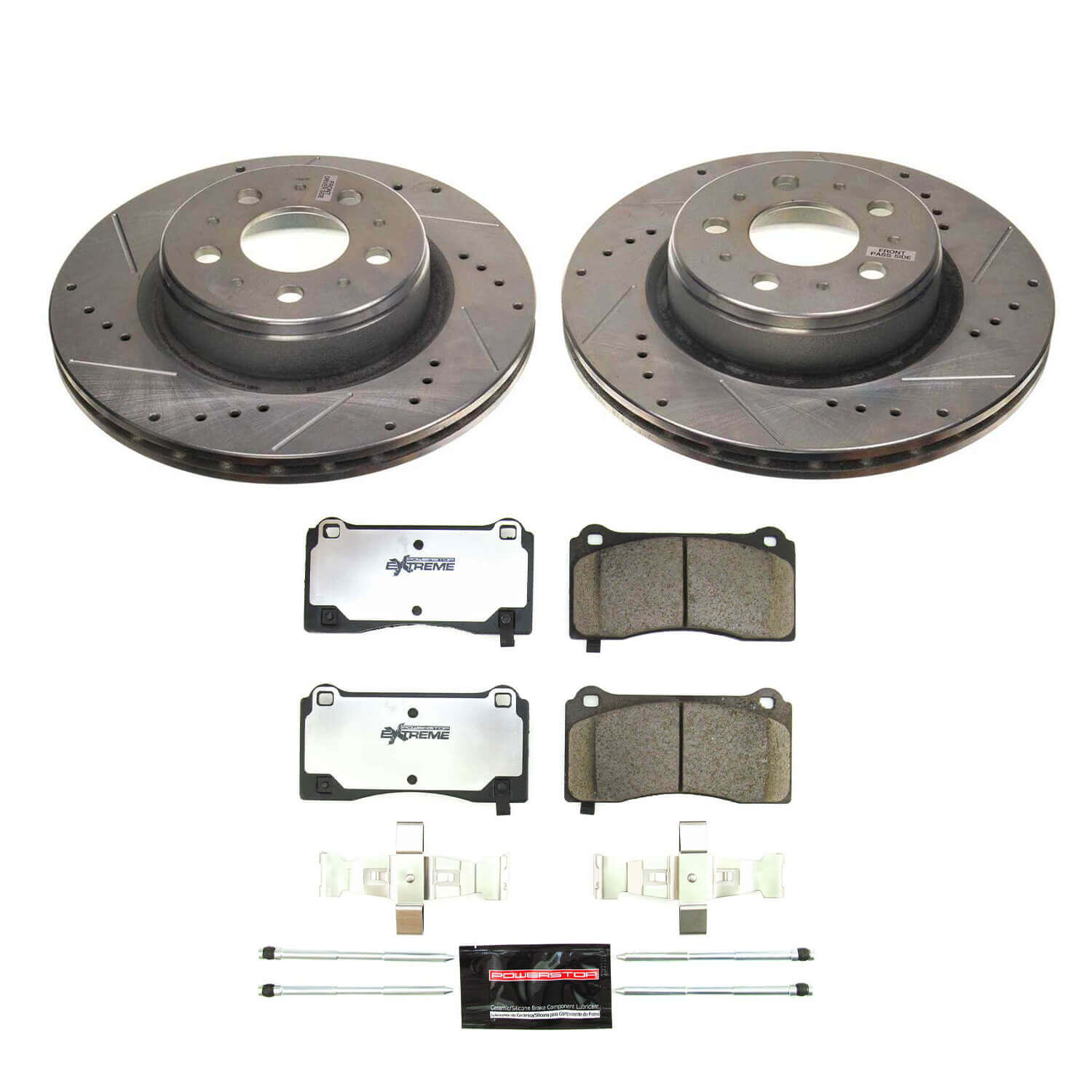 Power Stop K8844-26 Front Z26 Street Warrior 1-Click Pad And Rotor Kit for 2017-2019 Tesla Model 3 Base, Long Range product image