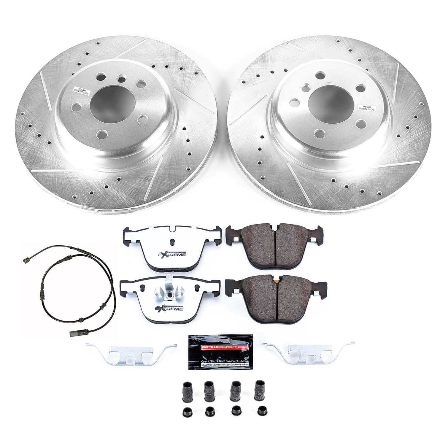 Power Stop K8848-26 Rear Z26 Street Warrior 1-Click Pad And Rotor Kit for 2011-2015 BMW 740I product image