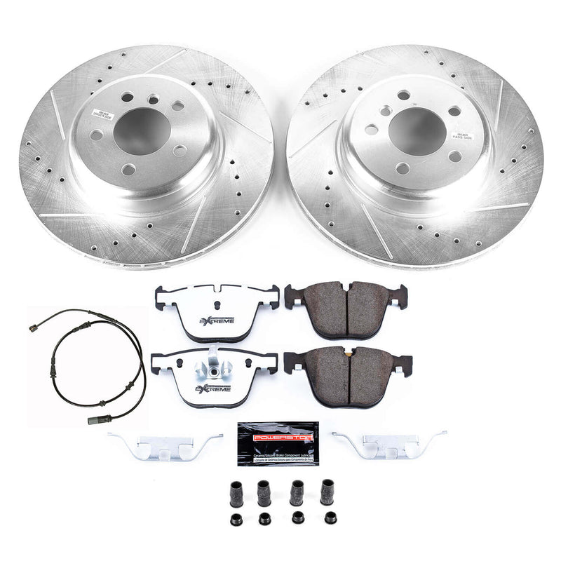 Power Stop K8848-26 Rear Z26 Street Warrior 1-Click Pad And Rotor Kit for 2011-2015 BMW 740I product image