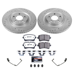 Power Stop K8850-26 Rear Z26 Street Warrior 1-Click Pad And Rotor Kit for 2013-2014 Audi A8 Quattro product image