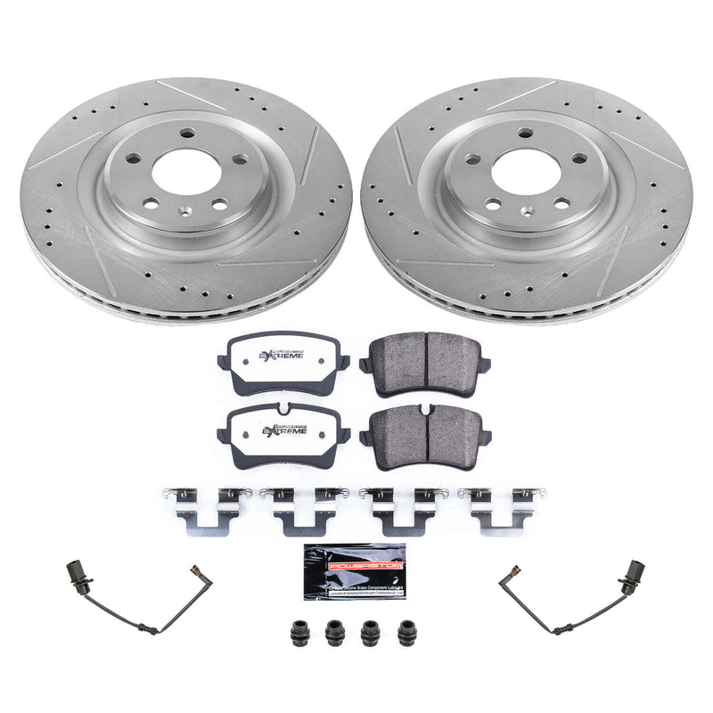 Power Stop K8850-26 Rear Z26 Street Warrior 1-Click Pad And Rotor Kit for 2013-2014 Audi A8 Quattro product image