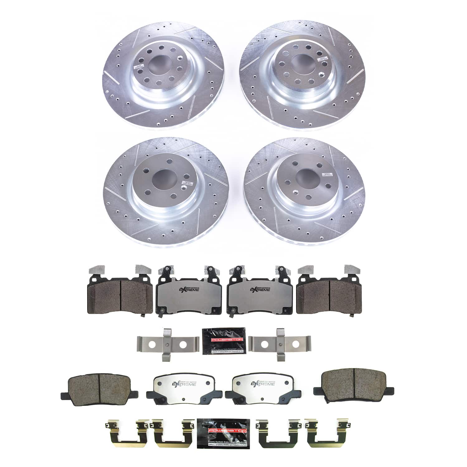 Power Stop K8858-26 Front And Rear Z26 Street Warrior 1-Click Pad And Rotor Kit for 2017-2021 Tesla Model S product image